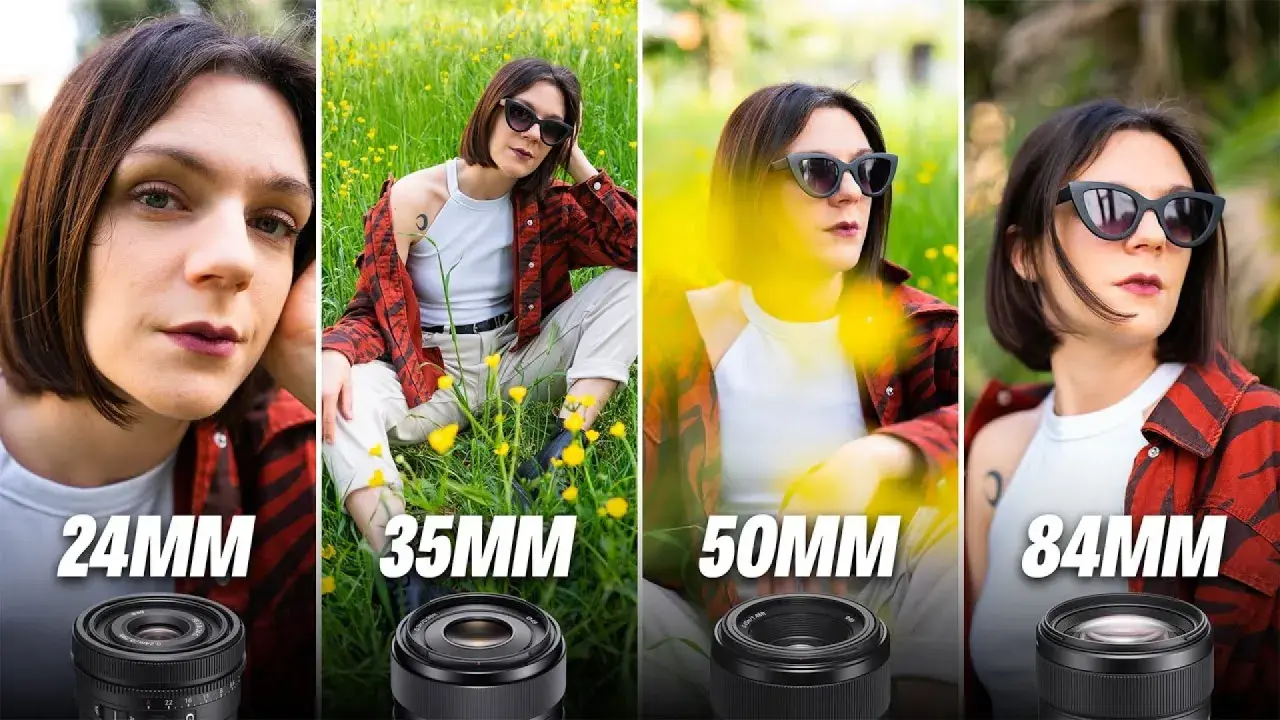 Confronto tra obiettivi: 24mm, 35mm, 50mm e 84mm. L'obiettivo 50mm a cosa serve? Ideale per ritratti con sfondo sfocato.