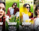 Confronto tra obiettivi: 24mm, 35mm, 50mm e 84mm. L'obiettivo 50mm a cosa serve? Ideale per ritratti con sfondo sfocato.