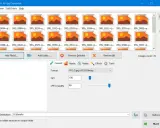 Il software mostra quali sono i formati delle foto selezionabili, come JPG, con opzioni per DPI e qualità.