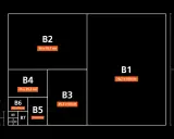 Schema dei formati carta serie B, dal B0 al B10, con dimensioni in cm.