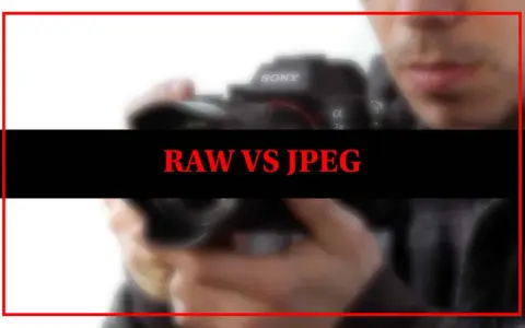 Confronto tra formato digitale foto RAW e JPEG. Una mano tiene una fotocamera Sony.
