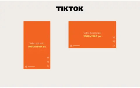 TikTok: video verticali e orizzontali, entrambi 1080x1920 px. Formati standard foto per contenuti dinamici.