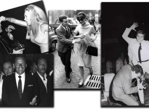 Un fotografo dei vip immortala Audrey Hepburn, Frank Sinatra e altri personaggi famosi in momenti rubati.